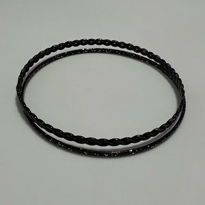 Set of 2 Black Bangles